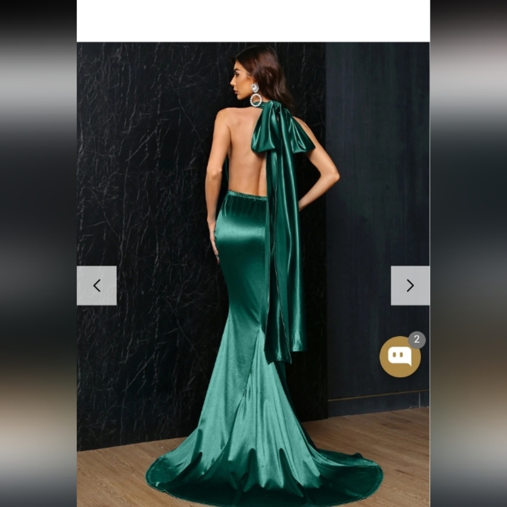 Missord Convertible Green Satin  Gown
